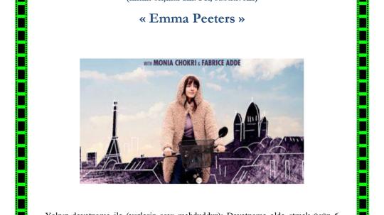 EMMA PEETERS adlı Belçika filminin nümayişi - 14 dekabr 2021