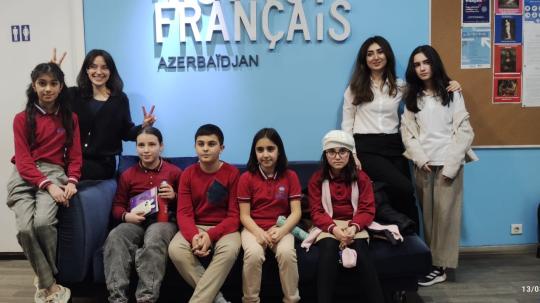 Visite des élèves de 5ème classe du Lycée Evrika à Bakou