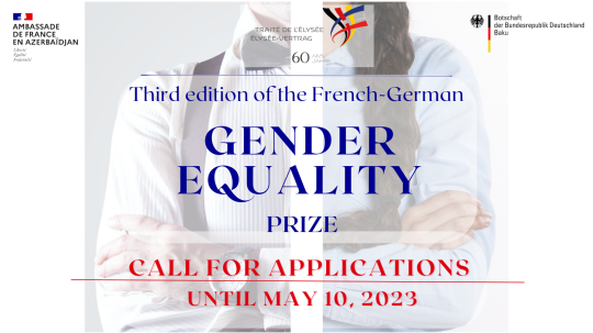 The third edition of the French-German Gender Equality Prize. Call for applications until May 10 2023 