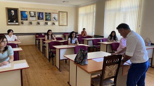 Un examen blanc du DELF A2 s’est tenu à l’Université d’État de Gandja pour la première fois