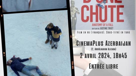 Projection d’« Anatomie d’une Chute » - le 2 avril à 18h45 au CinémaPlus Azerbaijan